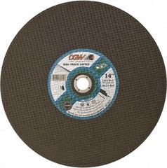 Camel Grinding Wheels - 14" 24 Grit Aluminum Oxide Cutoff Wheel - 1/8" Thick, 1" Arbor, 5,500 Max RPM - Industrial Tool & Supply