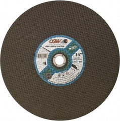 Camel Grinding Wheels - 16" 24 Grit Aluminum Oxide Cutoff Wheel - 1/8" Thick, 1" Arbor, 4,800 Max RPM - Industrial Tool & Supply