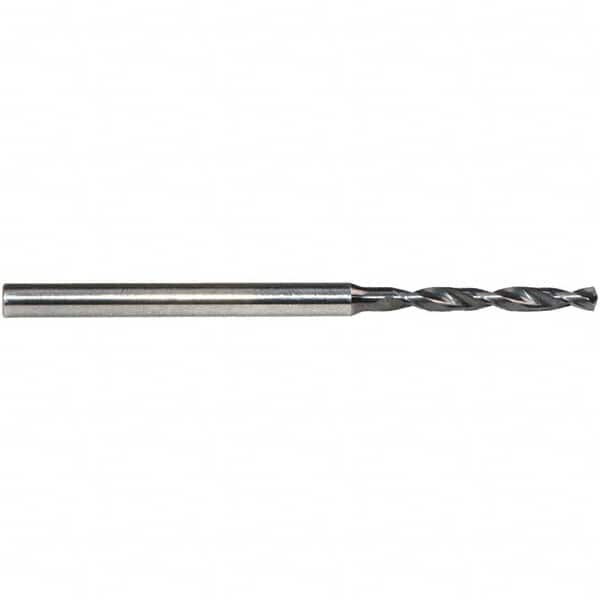Emuge - 1.28mm, 140° Point, Solid Carbide Micro Drill Bit - Industrial Tool & Supply