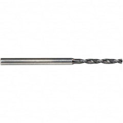 Emuge - 1.28mm, 140° Point, Solid Carbide Micro Drill Bit - Industrial Tool & Supply