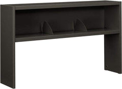 Hon - 1 Shelf, 34-3/4" High x 60" Wide Bookcase - 13-1/2" Deep, High-Pressure Laminate/Steel, Charcoal - Industrial Tool & Supply