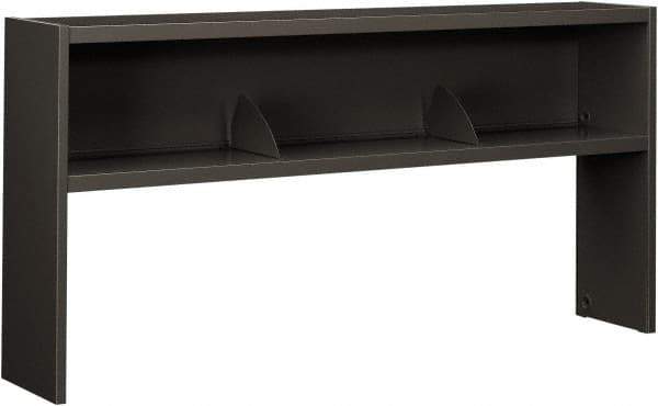 Hon - 1 Shelf, 34-3/4" High x 72" Wide Bookcase - 13-1/2" Deep, High-Pressure Laminate/Steel, Charcoal - Industrial Tool & Supply