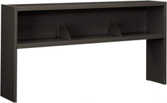 Hon - 1 Shelf, 34-3/4" High x 72" Wide Bookcase - 13-1/2" Deep, High-Pressure Laminate/Steel, Charcoal - Industrial Tool & Supply
