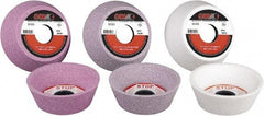 Camel Grinding Wheels - 4" Diam, 1-1/4" Hole Size, 1-3/4" Overall Thickness, 80 Grit, Type 11 Tool & Cutter Grinding Wheel - Fine Grade, Aluminum Oxide, K Hardness, Vitrified Bond - Industrial Tool & Supply