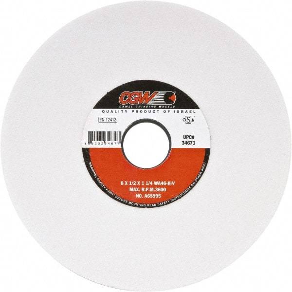 Camel Grinding Wheels - 14" Diam x 5" Hole x 1-1/2" Thick, K Hardness, 80 Grit Surface Grinding Wheel - Aluminum Oxide, Type 5, Fine Grade, Vitrified Bond, No Recess - Industrial Tool & Supply