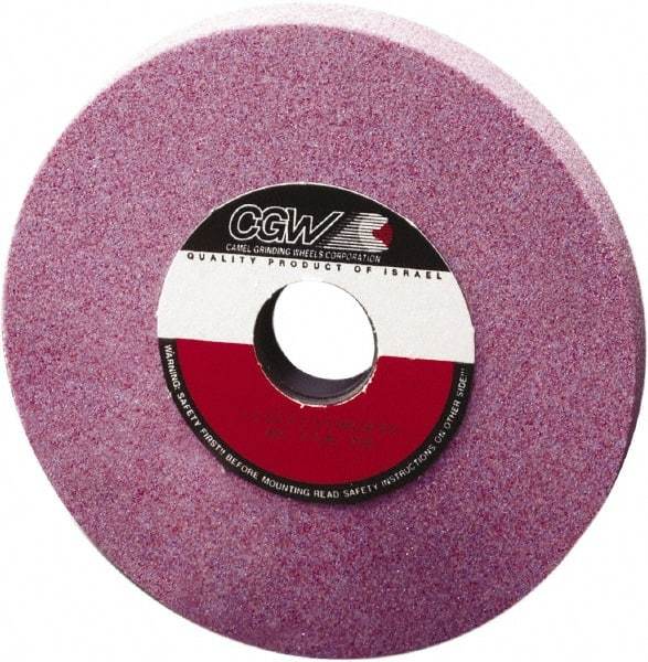 Camel Grinding Wheels - 7" Diam x 1-1/4" Hole x 1/2" Thick, K Hardness, 80 Grit Surface Grinding Wheel - Ceramic, Type 1, Fine Grade, Vitrified Bond, No Recess - Industrial Tool & Supply