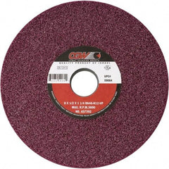 Camel Grinding Wheels - 14" Diam x 5" Hole x 2" Thick, H Hardness, 46 Grit Surface Grinding Wheel - Aluminum Oxide, Type 5, Medium Grade, Vitrified Bond, One-Side Recess - Industrial Tool & Supply