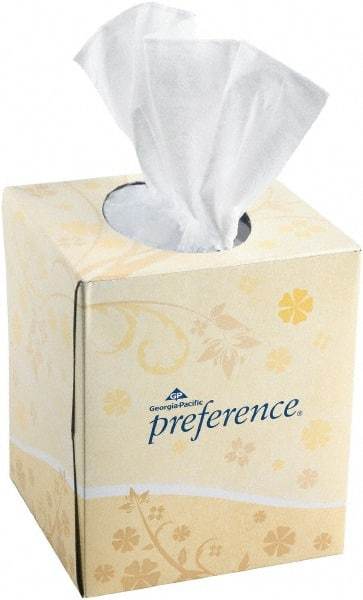 Georgia Pacific - Tall Box of White Facial Tissues - 2 Ply, Recycled Fibers - Industrial Tool & Supply