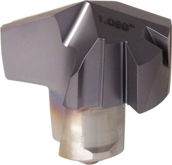 Iscar - Series ICP, 27.89mm Diam Grade IC908 Replaceable Drill Tip - Carbide, TiAlN/TiN Finish, 27 Seat Size - Industrial Tool & Supply