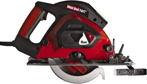 M.K. MORSE - 9 Amps, 7" Blade Diam, 3,500 RPM, Electric Circular Saw - 6' Cord Length, 20mm Arbor Hole, Right Blade - Industrial Tool & Supply