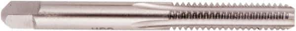 Regal Cutting Tools - 1/4-20 UNC 3B 4 Flute Bright Finish High Speed Steel Straight Flute Standard Hand Tap - Bottoming, Left Hand Thread, 2-1/2" OAL, 1" Thread Length, H3 Limit, Oversize - Exact Industrial Supply