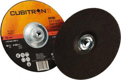 3M - 36 Grit, 7" Wheel Diam, 1/8" Wheel Thickness, Type 27 Depressed Center Wheel - Ceramic, 8,500 Max RPM - Industrial Tool & Supply