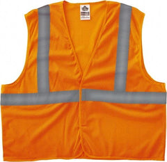 Ergodyne - Size 4X/5XL High Visibility Orange Mesh General Purpose Vest - 58 to 64" Chest, ANSI/ISEA 107, Hook & Loop Closure, Polyester - Industrial Tool & Supply