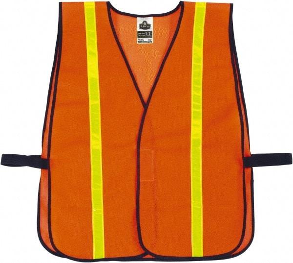 Ergodyne - One Size Fits Most High Visibility Orange Mesh General Purpose Vest - Hook & Loop Closure, Polyester - Industrial Tool & Supply