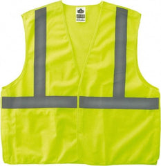 Ergodyne - Size S/M High Visibility Lime Mesh Breakaway Vest - 36 to 44" Chest, ANSI/ISEA 107, Hook & Loop Closure, 1 Pocket, Polyester - Industrial Tool & Supply