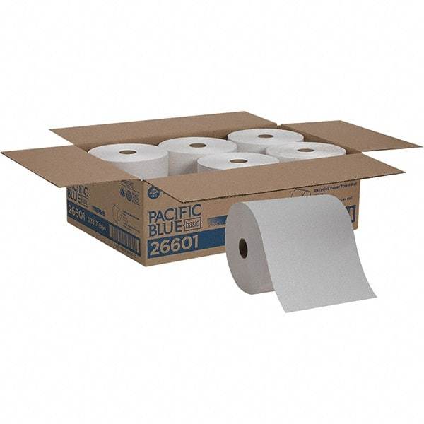 Georgia Pacific - Hard Roll of 1 Ply White Paper Towels - 7-7/8" Wide, 800' Roll Length - Industrial Tool & Supply