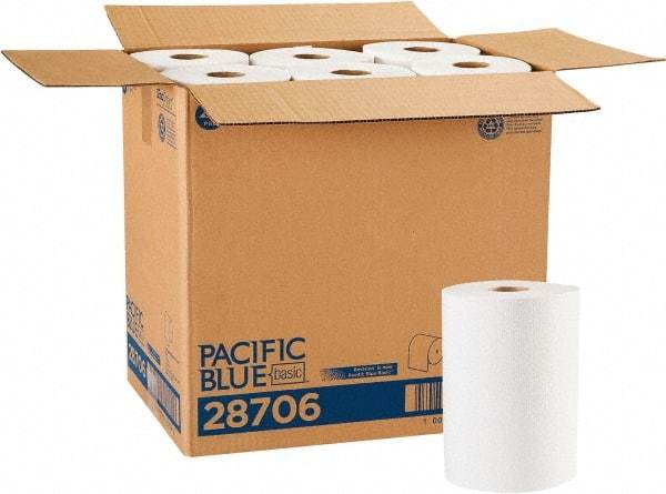 Georgia Pacific - Hard Roll of 1 Ply White Paper Towels - 7-7/8" Wide, 350' Roll Length - Industrial Tool & Supply