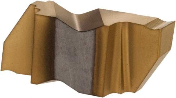 Hertel - 3125IG K Grade HC335, 3.18mm Cutting Width Carbide Grooving Insert - 4.57mm Max Depth of Cut, Right Hand, TiN Finish - Industrial Tool & Supply