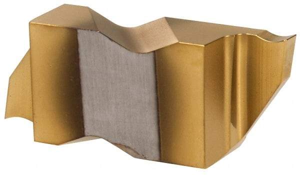 Hertel - 4250IG K Grade HC120, 6.35mm Cutting Width Carbide Grooving Insert - 6.35mm Max Depth of Cut, Left Hand, TiN Finish - Industrial Tool & Supply