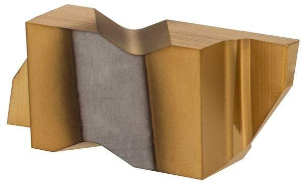 Hertel - 3062IG Grade HC120, 1.57mm Cutting Width Carbide Grooving Insert - 3.05mm Max Depth of Cut, Right Hand, TiN Finish - Industrial Tool & Supply