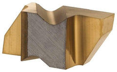 Hertel - 2094IG Grade HC120, 2.39mm Cutting Width Carbide Grooving Insert - 2.79mm Max Depth of Cut, Right Hand, TiN Finish - Industrial Tool & Supply