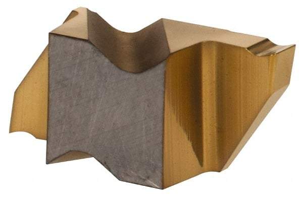 Hertel - 2062IG K Grade HC335, 1.57mm Cutting Width Carbide Grooving Insert - 2.79mm Max Depth of Cut, Right Hand, TiN Finish - Industrial Tool & Supply