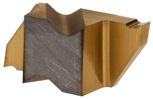 Hertel - 2M140IG K Grade HC120, 1.4mm Cutting Width Carbide Grooving Insert - 1.9mm Max Depth of Cut, Right Hand, TiN Finish - Industrial Tool & Supply
