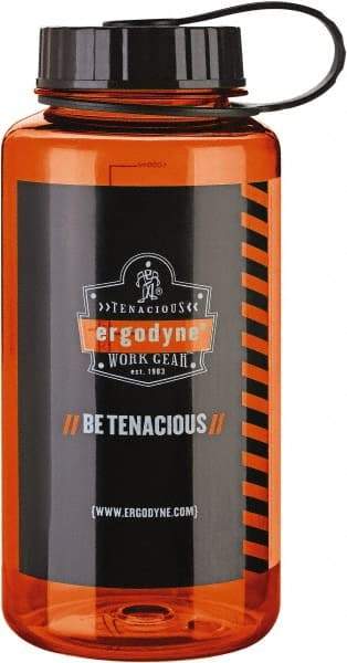 Ergodyne - 0.25 Gal Water Bottle Pouch - Plastic, Orange - Industrial Tool & Supply
