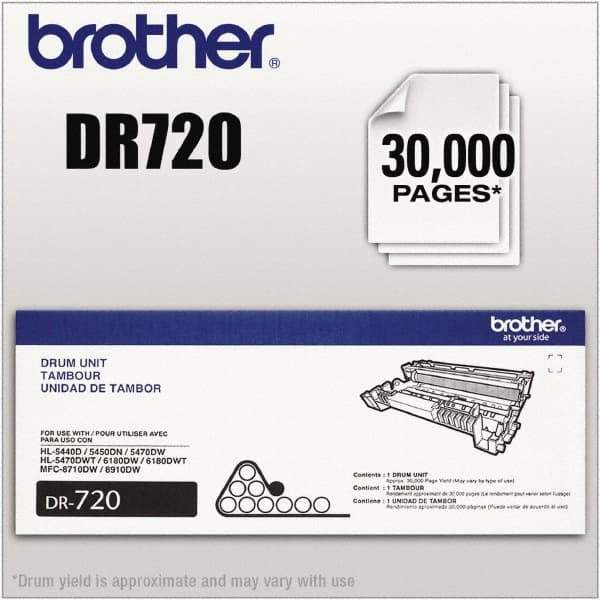 Brother - Black Drum Unit - Use with Brother DCP-8110DN, 8150DN, 8155DN, HL-5440D, 5450DN, 5470DW, 5470DWT, 6180DW, 6180DWT, MFC-8510DN, 8710DW, 8810DW, 8910DW, 8950DW, 8950DWT - Industrial Tool & Supply