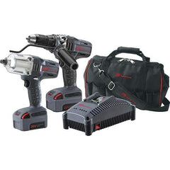 Ingersoll-Rand - 20 Volt Cordless Tool Combination Kit - Includes 1/2" High Torque Impact Wrench & 1/2" Drill/Driver, Lithium-Ion Battery Included - Industrial Tool & Supply