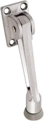 National Mfg. - 5" Projection Kickdown Door Stop - Screw Mount, Satin Chrome Finish - Industrial Tool & Supply
