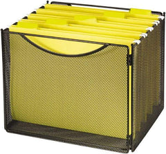 Safco - Black File Boxes-Storage - Steel, Mesh - Industrial Tool & Supply