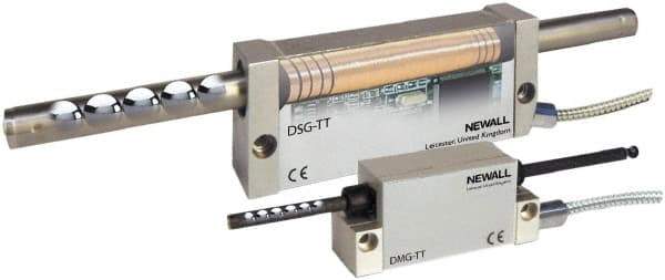 Newall - 192" Max Measuring Range, 5 & 10 µm Resolution, 202" Scale Length, Inductive DRO Linear Scale - 10 µm Accuracy, IP67, 11-1/2' Cable Length, Series DSG-TT - Industrial Tool & Supply