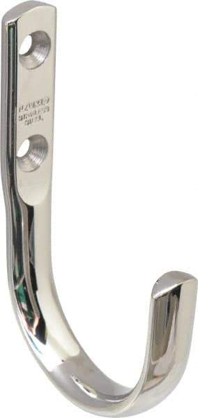 Sugatsune - 15/32" Wide x 2-13/16" High x 13/64" Thick, Wall Hook - 1-3/4" Projection, Polished - Industrial Tool & Supply