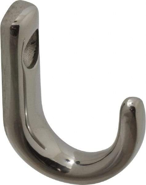 Sugatsune - 23/64" Wide x 1-1/8" High x 5/32" Thick, Wall Hook - 7/8" Projection, Polished - Industrial Tool & Supply