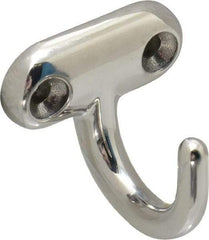 Sugatsune - 1-27/64" Wide x 1-5/16" High x 7/32" Thick, Wall Hook - 1-1/4" Projection, Polished - Industrial Tool & Supply