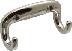 Sugatsune - 3-1/2" Wide x 1-3/8" High x 13/64" Thick, Dbl. Wall Hook - 1" Projection, Polished - Industrial Tool & Supply