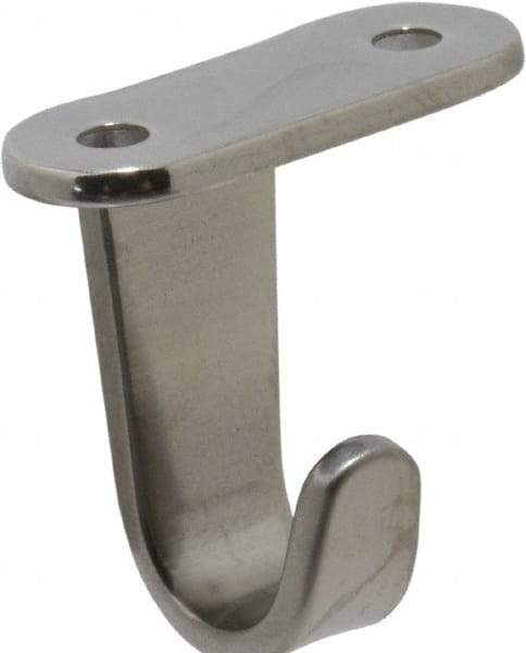 Sugatsune - 21/32" Wide x 0.0980" Thick, Flat Hook - 1-9/32" Projection, Polished - Industrial Tool & Supply