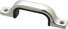 Sugatsune - 7/16" Handle Diam, Polished Stainless Steel, Rubber Drawer Pull - 1-1/4" Projection, 4-1/64" Center to Center - Industrial Tool & Supply