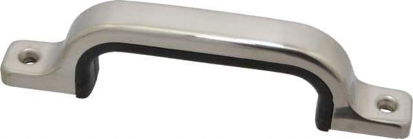 Sugatsune - 9/16" Handle Diam, Polished Stainless Steel, Rubber Drawer Pull - 1-15/32" Projection, 5-33/64" Center to Center - Industrial Tool & Supply