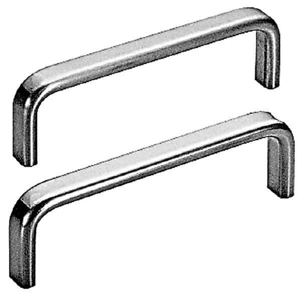 Sugatsune - 9/16" Handle Diam, Polished Stainless Steel Drawer Pull - 1-9/16" Projection, 5-1/4" Center to Center, 5-1/4" Long - Industrial Tool & Supply