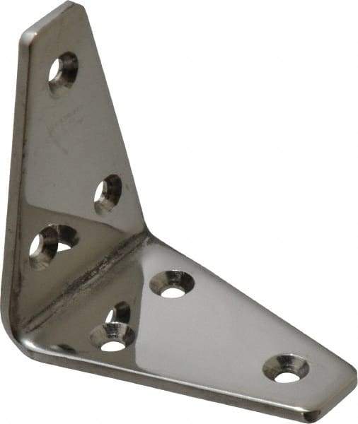 Sugatsune - 2-3/16" Long x 1-3/8" Wide, 18-8 Stainless Steel, Wide Corner Brackets - Industrial Tool & Supply