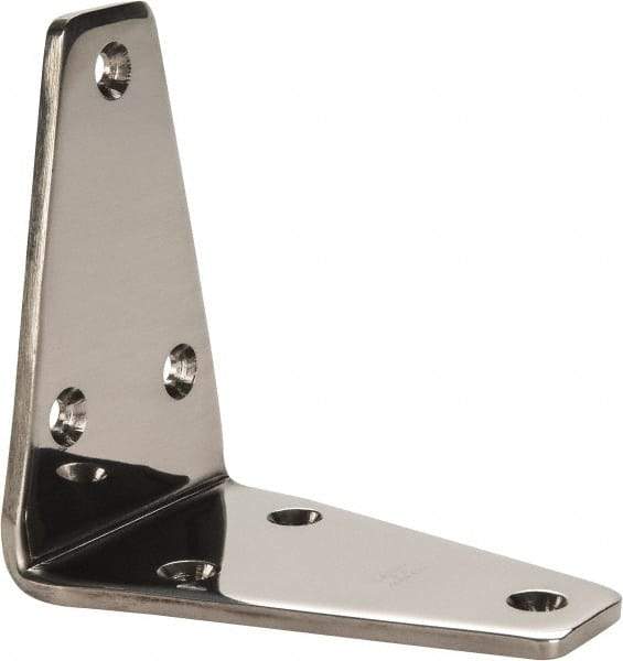 Sugatsune - 3-5/32" Long x 1-31/32" Wide, 18-8 Stainless Steel, Wide Corner Brackets - Industrial Tool & Supply