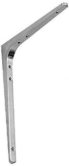 Sugatsune - 78 Lb Capacity, Satin Stainless Steel Coated, Shelf Bracket - 9-7/16" Long, 11-7/8" Wide - Industrial Tool & Supply
