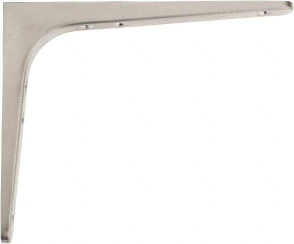 Sugatsune - 55 Lb Capacity, Satin Stainless Steel Coated, Shelf Bracket - 5-7/8" Long, 7-1/8" Wide - Industrial Tool & Supply