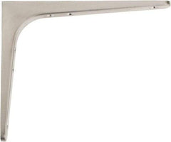 Sugatsune - 55 Lb Capacity, Satin Stainless Steel Coated, Shelf Bracket - 5-7/8" Long, 7-1/8" Wide - Industrial Tool & Supply