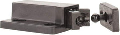 Sugatsune - 1-3/8" Long x 3/4" Wide x 1/2" High, Plastic Compact Safe Push Latch - MC-28 Catch - Black Coated - Industrial Tool & Supply