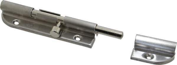 Sugatsune - 4-7/8" Long, 1-1/16" Wide Stainless Steel Barrel Bolts - Nickel Plated - Industrial Tool & Supply