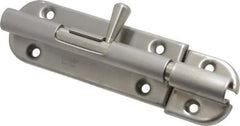 Sugatsune - 4-3/8" Long, 1" Wide Stainless Steel Barrel Bolts - Nickel Plated - Industrial Tool & Supply