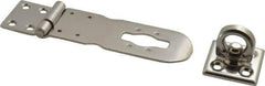Sugatsune - 4-23/32" Long x 1-9/16" Wide, Durable Hasp - Stainless Steel - Industrial Tool & Supply